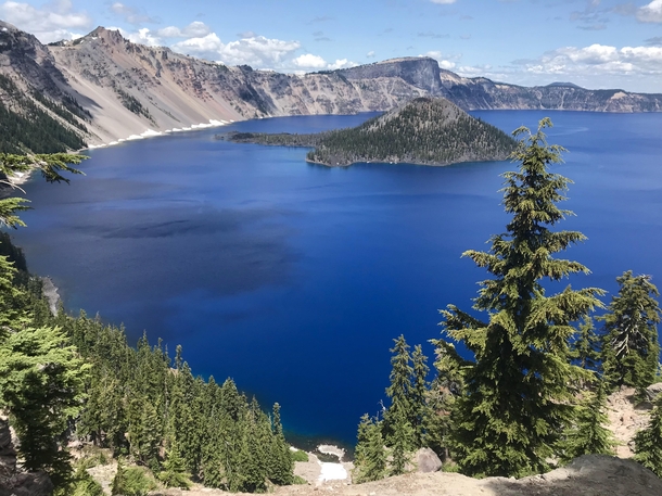 Crater Lake National Park in Oregon is the bluest blue Ive ever seen  x