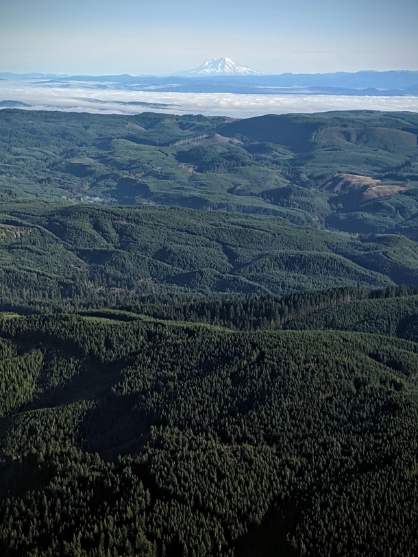 Crazy landscapes Taken from a plane today near Portland Oregon 