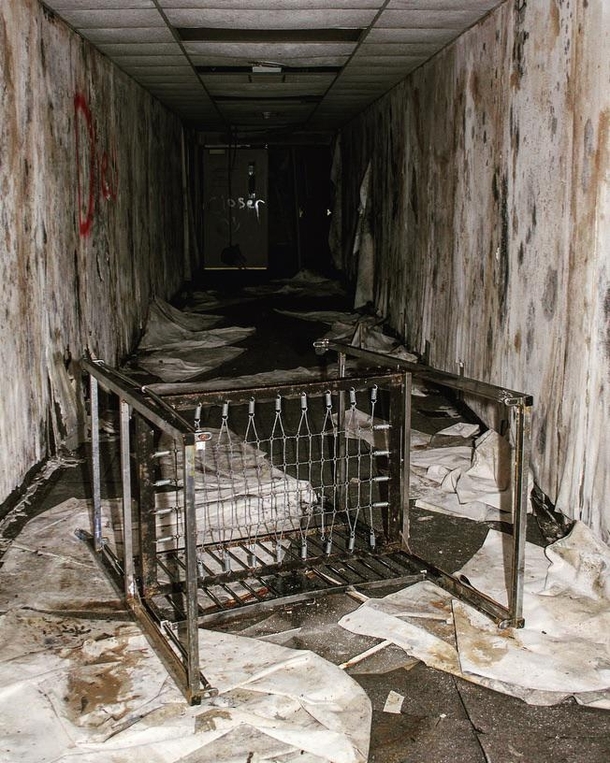 Crib in an Abandoned Military Hospital in the Upper Peninsula of Michigan