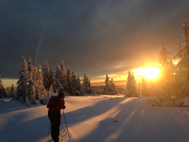 Cross-country skiing at Sjursjen Norway 