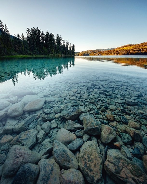 Crystal clear water of British Columbia Canada 