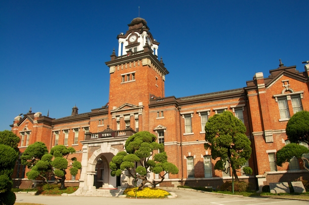 Daehan Hospital a western style two storey brick building built in  by the government of the Korean Empire on a royal order of the king The clock tower has baroque elements Currently used as the Seoul National University Museum of Medicine Jongno District