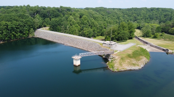 Dam at Little Seneca Lake in Boyds Maryland 