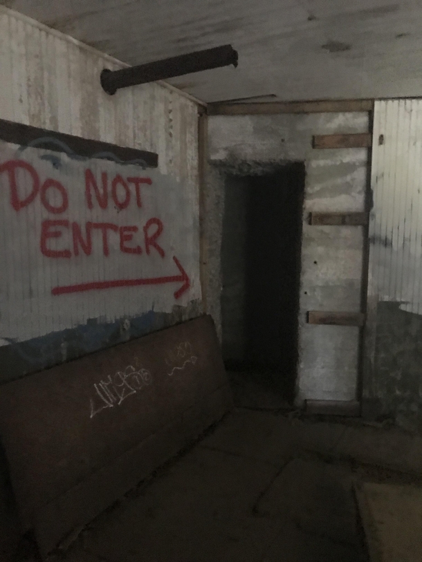 Dark tunnel located at an old navy fort in New Hampshire