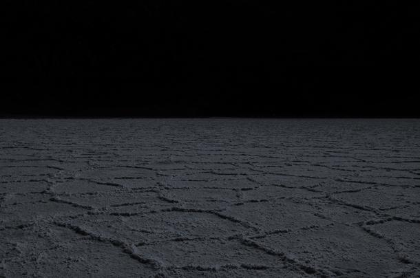 Death Valleys salt flats lit by a supermoon 