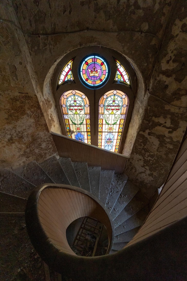 Decay of Spiral Church Stairs