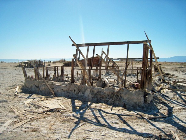 Decaying houses at Bombay Beach Salton Sea 