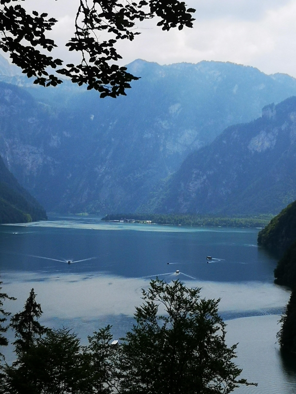 Deep Blue water at the Koenigssee 