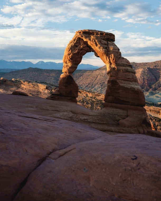 Delicate Arch at Sunrise Arches National Park Utah 