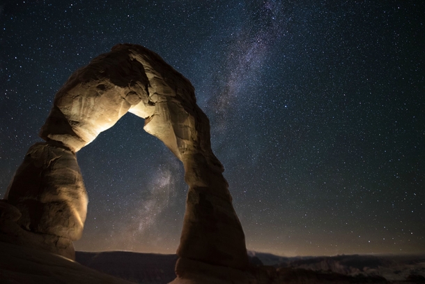 Delicate Arch on a Clear Night 