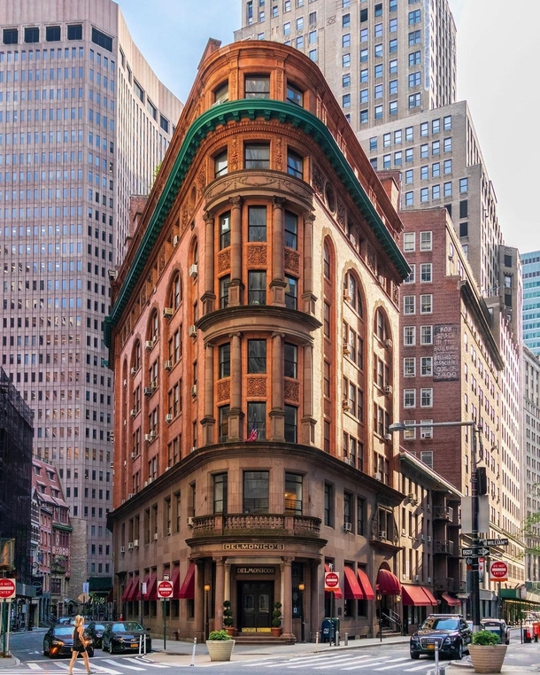 Delmonicos building a - Renaissance Revival restaurant and office building designed by James Brown Lord and the only surviving building associated with the historic Delmonicos Restaurant originally founded in  Financial District Lower Manhattan New York C