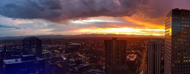 Denver Colorado United States  Sunset from the clock tower last night