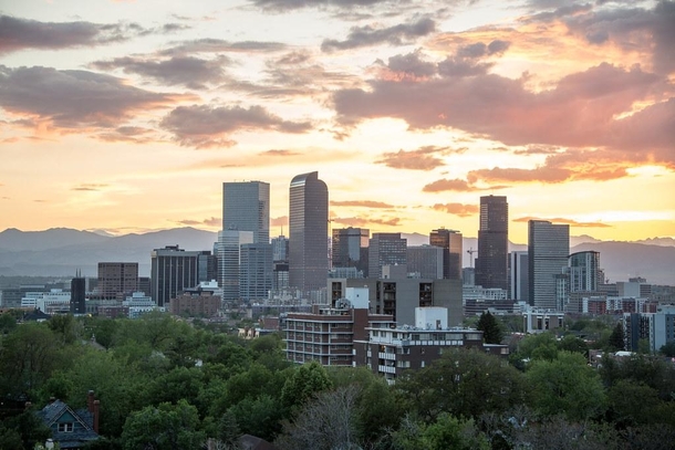 Denver skyline from Cheesman Park