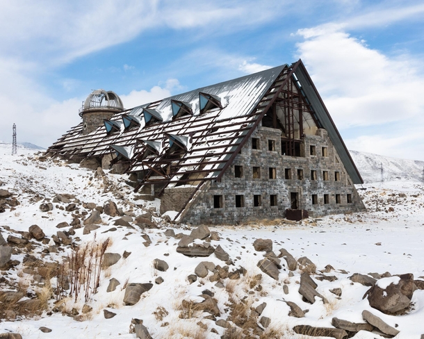 Derelict astronomy lab on Mount Aragats Armenia by tobysmithcom 