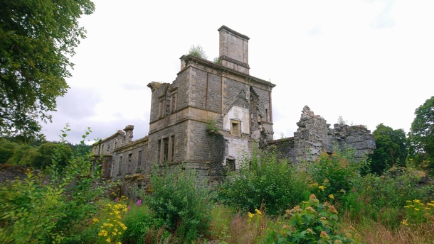 Derelict Victorian mansion in the Scottish Highlands 