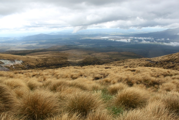 Descent from Tongariro Crossing New Zealand 