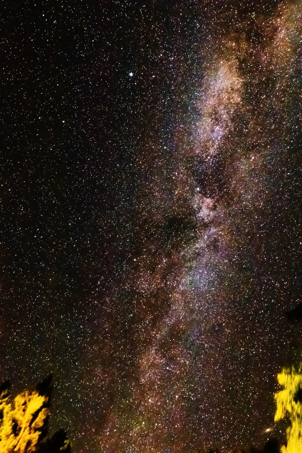 Detailed Milky Way with Andromeda Galaxy from Colorado -  minute single exposure 