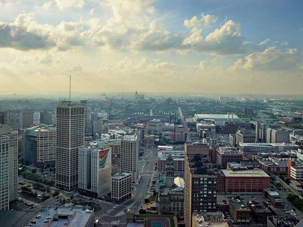 Detroit from GM Headquarters Photo by Andrew Moore 