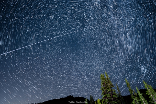 Didnt get NEOWISE but caught the ISS when photographing some star trails last weekend 