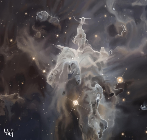 Digital painting of the Carina Nebula 