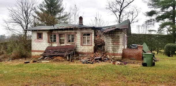 Dilapidated home in Asheville cemetery