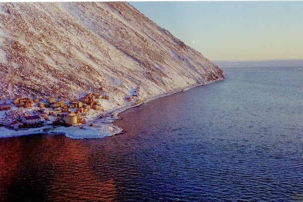 Diomede Inalik village on the west coast of Little Diomede Island Alaska 