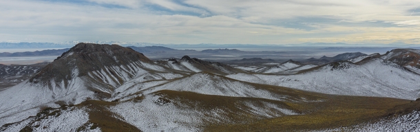 Distant view of Humboldt Sink and Carson Sink from Ragged Top Mountain Nevada 