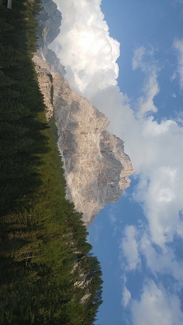 Dolomites Italy - A beautiful day to hike to the top 
