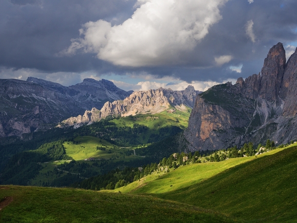 Dolomites valley Italy  by Luigi Bocchia