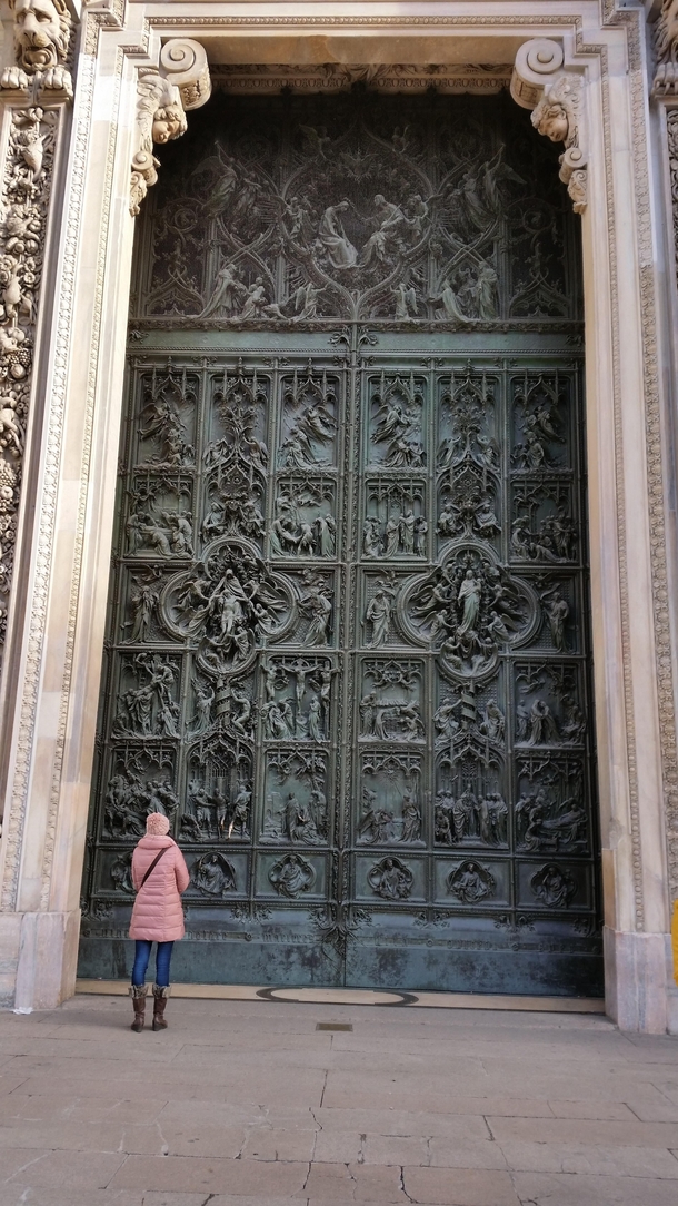 Door of Duomo di Milano - Milan Italy 