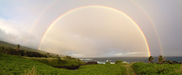 Double rainbow over Kipahulu Maui 