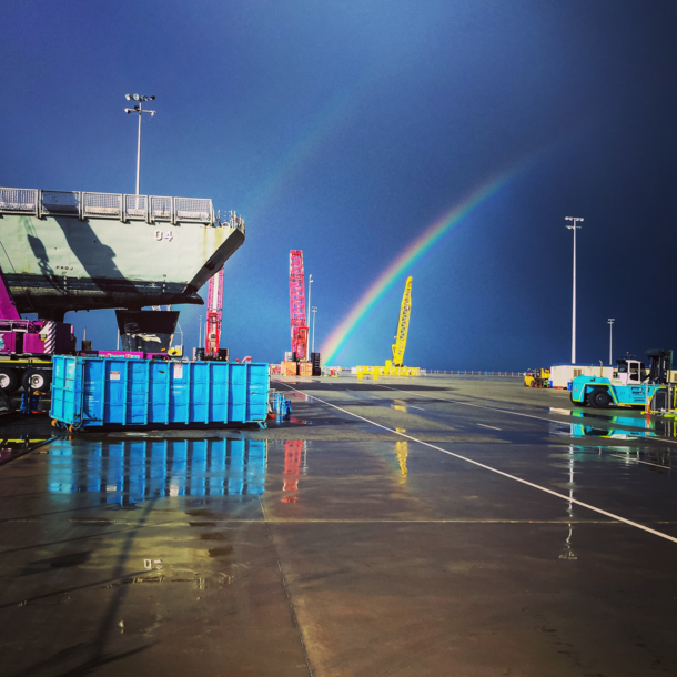 Double rainbow while working