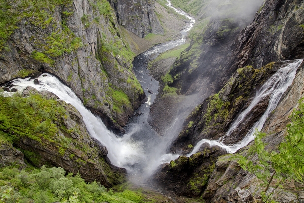 Double waterfall - Norway Eidfjord Vringfossen 