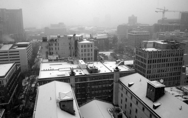 Downtown Atlanta GA in Snow 