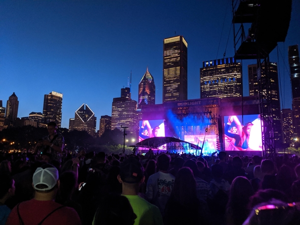 Downtown Chicago during Lollapalooza