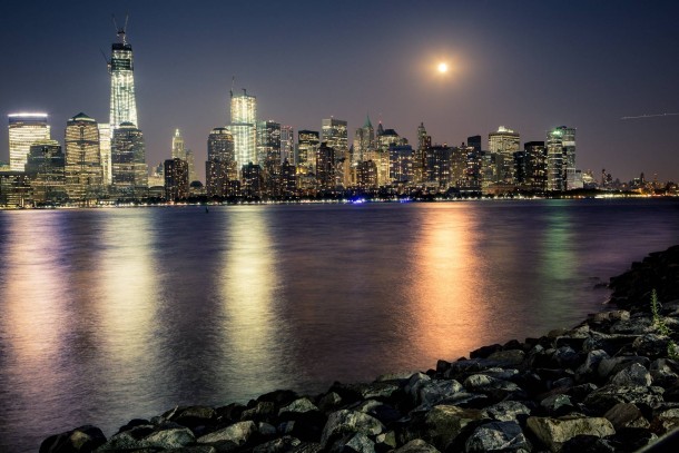 Downtown Manhattan Moonrise 