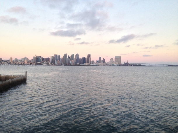 Downtown San Diego as seen from Harbor Island 