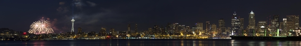Downtown Seattle Panorama on July   