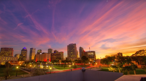 Downtown Tampa at Sunset 