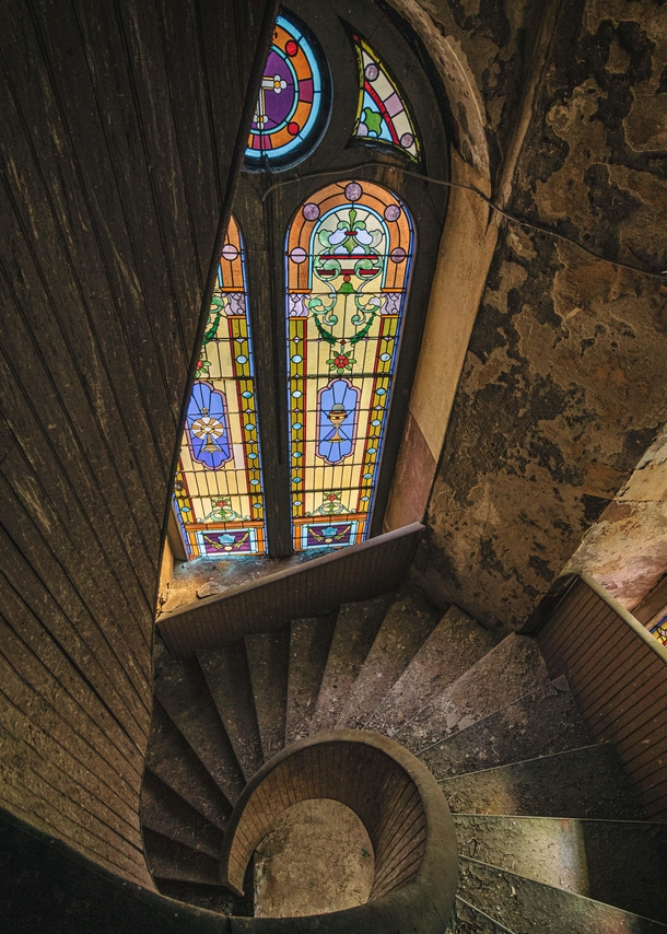 Downward spiral in an abandoned city church