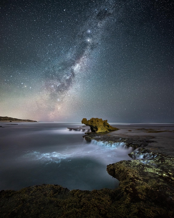 Dragons Head under the Milky Way Mornington Peninsula Australia