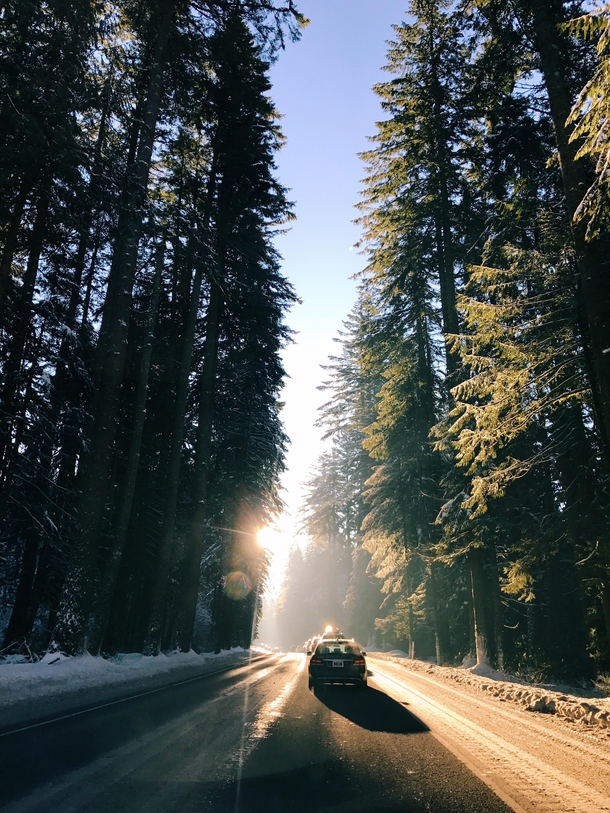 Driving over the Mt Hood pass in good ol Oregon in mid December Gotta