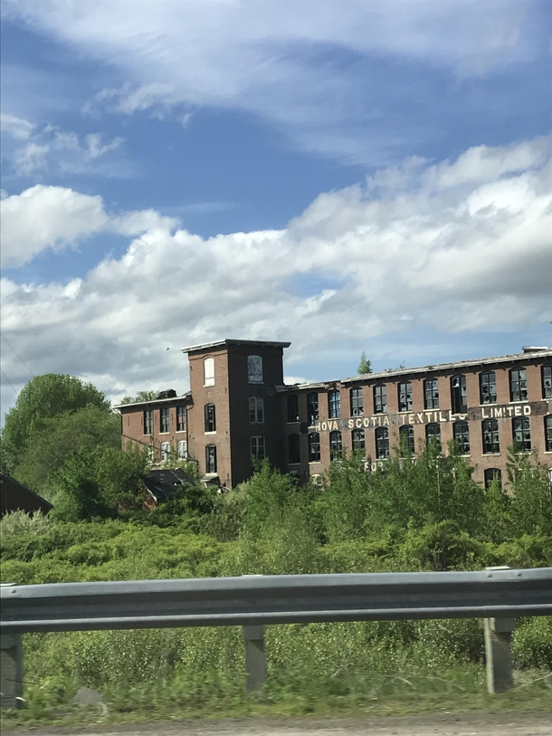 Drove past the abandoned Nova Scotia Textiles plant in Windsor NS today Built in 