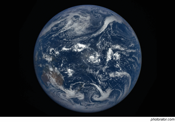 DSCOVR captured the shadow of the Moon marching across Earths sunlit face 