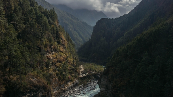 Dudh Kosi river near Namche Bazar Nepal 