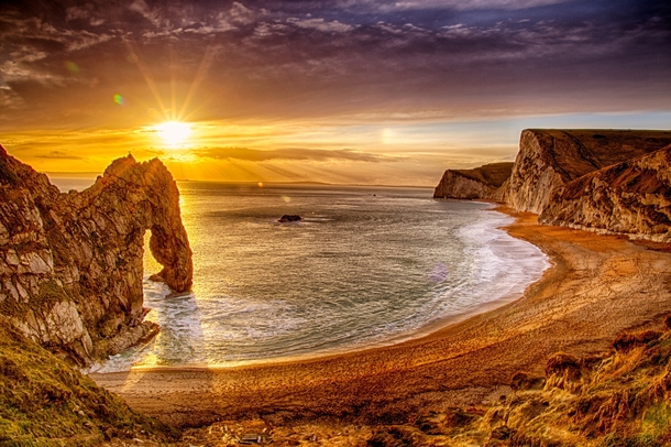 Durdle Door at Dusk by Becky Bunce 