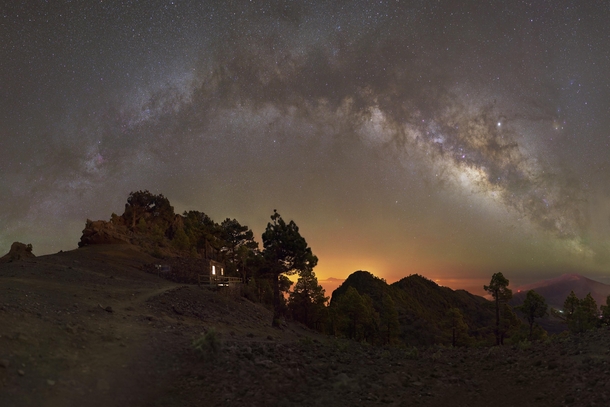 During my Milky Way Photography Trip I spent a night in this old Refugio - illuminated with a some candles - in the Mountains of La Palma on an altitude of  ft   m 
