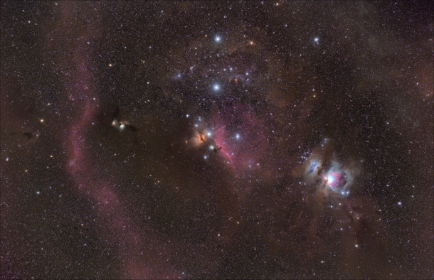 Dust and Nebulas Around Orions Belt