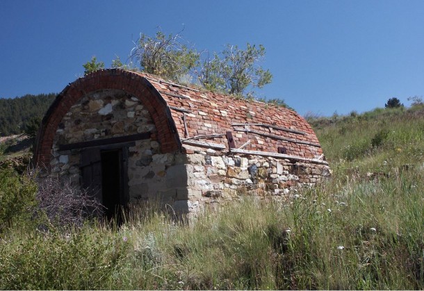 Dynamite bunker at the Vindicator mine Colorado 