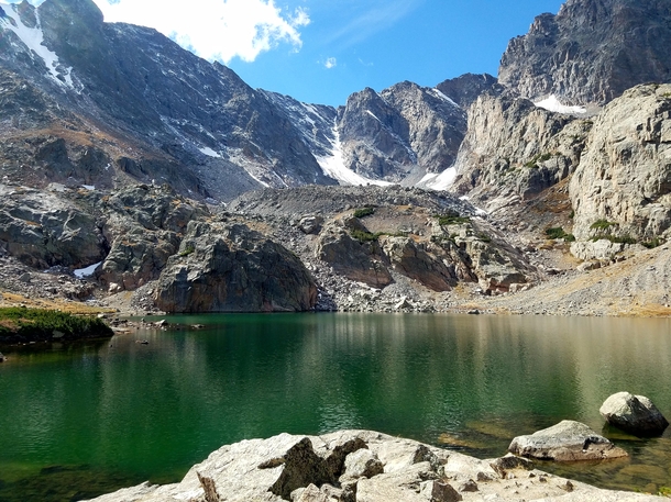 Earlier this month I hiked to Sky Pond in Rocky Mountain National Park and the view was even more breathtaking then I imagined 